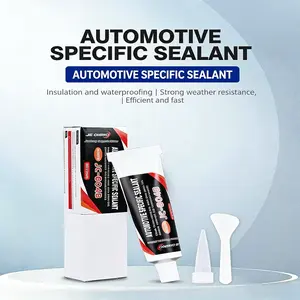 4 Pack 50ml Black Automotive Silicone Sealant, Waterproof High Temp Adhesive for Car Repair & Sealing