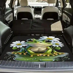A multifunctional lotus frog printed car trunk mat, Floor Mats For Car, simple yet elegant, enhances the interior space, suitable for most car models
