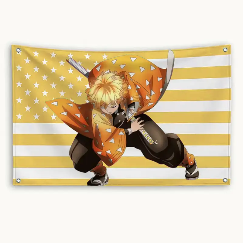 Zenitsu Agatsuma Devil Killer American , Wall , Anime Fan Gift, Manga Home Decoration, Room Decoration, Otaku Dormitory Poster Durable Decoration Tapestry Lightweight Wedding Tapestry
