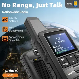 Explore Nationwide with UNIKOO N300 4G Global POC Walkie Talkie with SIM Card for Hiking Adventures - Nationwide U.S. Communication, Long Range, Clear Audio