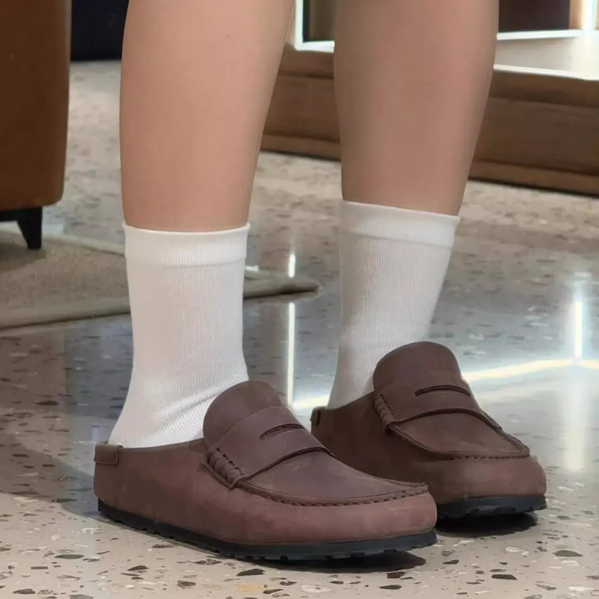 Brown leather surface