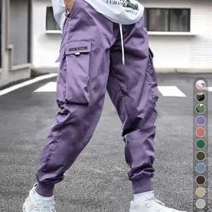 Men's Loose Vintage Patched Flap Pocket Drawstring Waist Cargo Pants, Drippy Outfits, Mens Clothing, Casual Street Wear Jogger Pants, Men's Trousers for Daily Outdoor Wear, Menswear Going out Outfit, Mens Clothing, Summer Outfits Underwear Clothe Gamis pu
