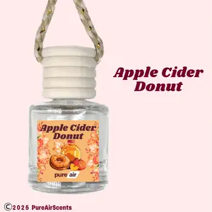 Apple Cider Donut - Pure Air Scented Air Freshener - Air Freshener Oil Diffuser - Lasts 60+ Days Aroma Perfume Fragrance hanging Glass Woody