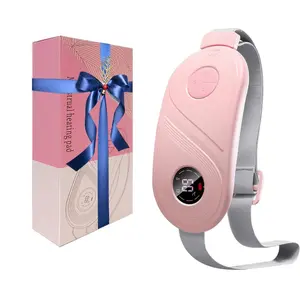 Wireless Abdominal Heating Pad, 1 Box Wireless Uterus Warmer Belt with 3 Temperature Adjustment & 3 Massage Mode, Portable Back Or Abdominal Massager, Cordless Heating Belt