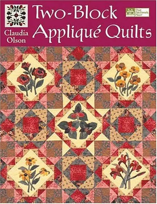 USED Book - Two-Block Applique Quilts by Claudia Olson (Paperback) - english