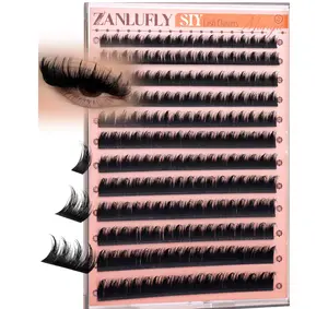 Manga Lash Clusters Spiky Cluster Eyelash Extensions Fairy Eyelash Clusters Anime Individual Lashes SIY Lash Extension DIY Cluster Lashes 10-18MM Wispy Eyelash Extensions by ZANLUFLY