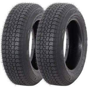 Garvee Pair of ST205/75D14 Trailer Tires with 205 75 14 Size, 6-Ply Load Range C, Scuff Guard, 6mm Tread Depth