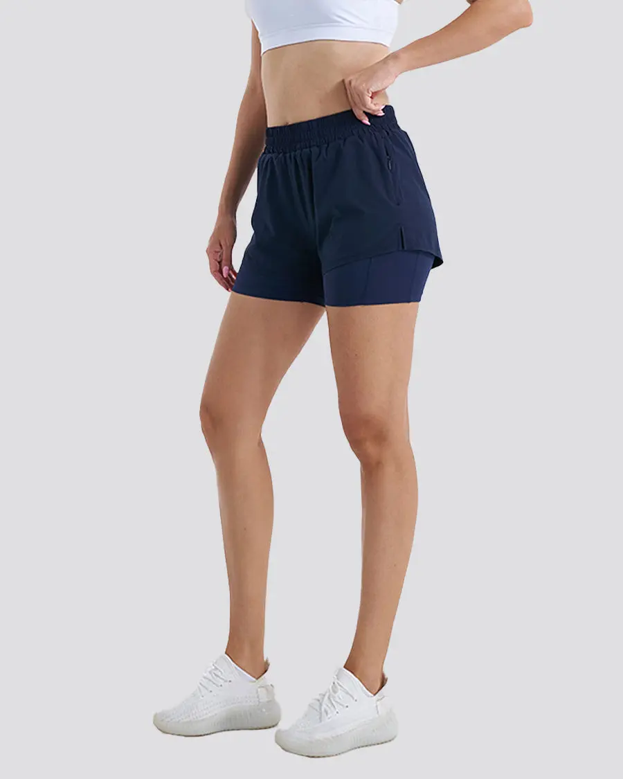 SpeedShift 2-in-1 Fitted Athletic Women's Sports Shorts, Dual Track Design, Endurance-Focused for Running, Dual Track Women's Sports Shorts, Endurance Women's Sports Shorts