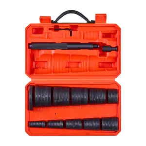 VEVOR 52-Piece Bearing Press Kit, Heavy-Duty Carbon Steel Mechanic Tools with 49 Bushings, Handle Shaft, Bushing Driver & Storage Case for Car Repair (52 pcs, Durability-Focused Bearing Race & Seal Driver Set)