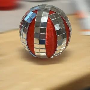 Era Inspired Mirrorball Turntable Spinner.  Spinning Disco Ball for Vinyl Players!