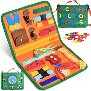 Felt Busy Board Montessori Toys for Kids Learning Fine Motor Skills Sensory Board Educational Activities