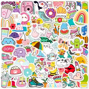 100 Small-Sized 4cm Cute Camera Stickers for Girls, Perfect for Computers and Water Bottles, Fun and Stylish Accessories