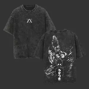 Retro Heavy Limited Gon Hunter X Hunter Anime Double Printed Vintage  Washed Tee Unisex Oversize Anime Manga Washed Heavyweight Cotton T-shirt, Gift For Anime Fan Lover Oversized Crewneck Casual Streetwear