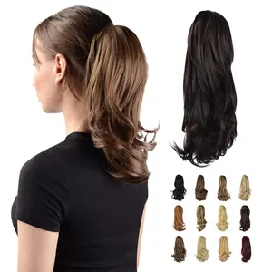 SOFEIYAN Ponytail Extension Claw Clip Ponytail Hair Extensions Long Curly Wavy Ponytail Fluffy Clip on Pony Tails Synthetic Hairpiece for Women