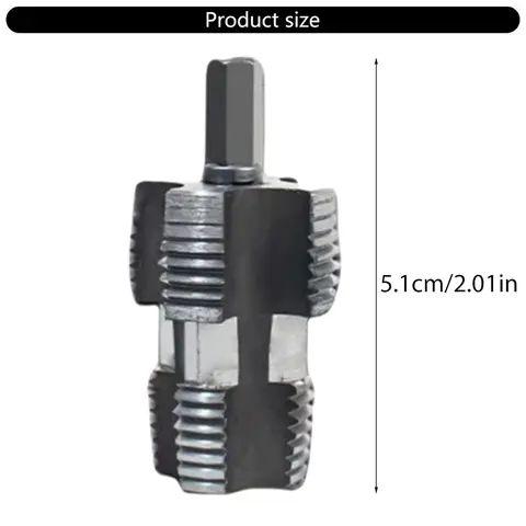 Double-Headed Stainless Steel Pipe Threader, Meticulously Crafted Thread Tool, Multifunctional Manual Hand Drill Accessory for DN15 (0.79in) PPR Hoses, DN20 (0.99in) PVC Pipes & Water Fixtures, Hand Drills