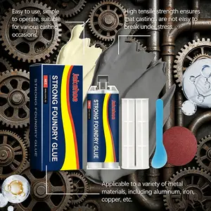 Casting Repair Glue, High Temperature Resistant Liquid Metal Filler, Reinforced AB Adhesive for Metal Casting Damage Fixing
