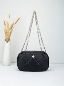 Women's Elegant Quilted Chain Strap Crossbody Bag, Fashionable Solid Color Shoulder Bag for Daily Used, Casual Trendy Versatile High-quality Daily Commuting Bag