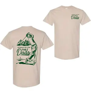 Saturdays Are Fore the Dads Swing Tee, Vintage Golf Graphic Tee for Men, Perfect Gift for Dad, Golf Lover Apparel, Father's Day Gift for Him, Casual Men’s Tee - KitchenEra