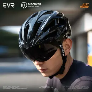 EVR New Magnetic Color-Changing Road Cycling Helmet with Visor, High-Density EPS, Photochromic Lens, 3-Layer Shell - Outdoor Sports Safety Helmet (Item No.: TK2412), Three Layers