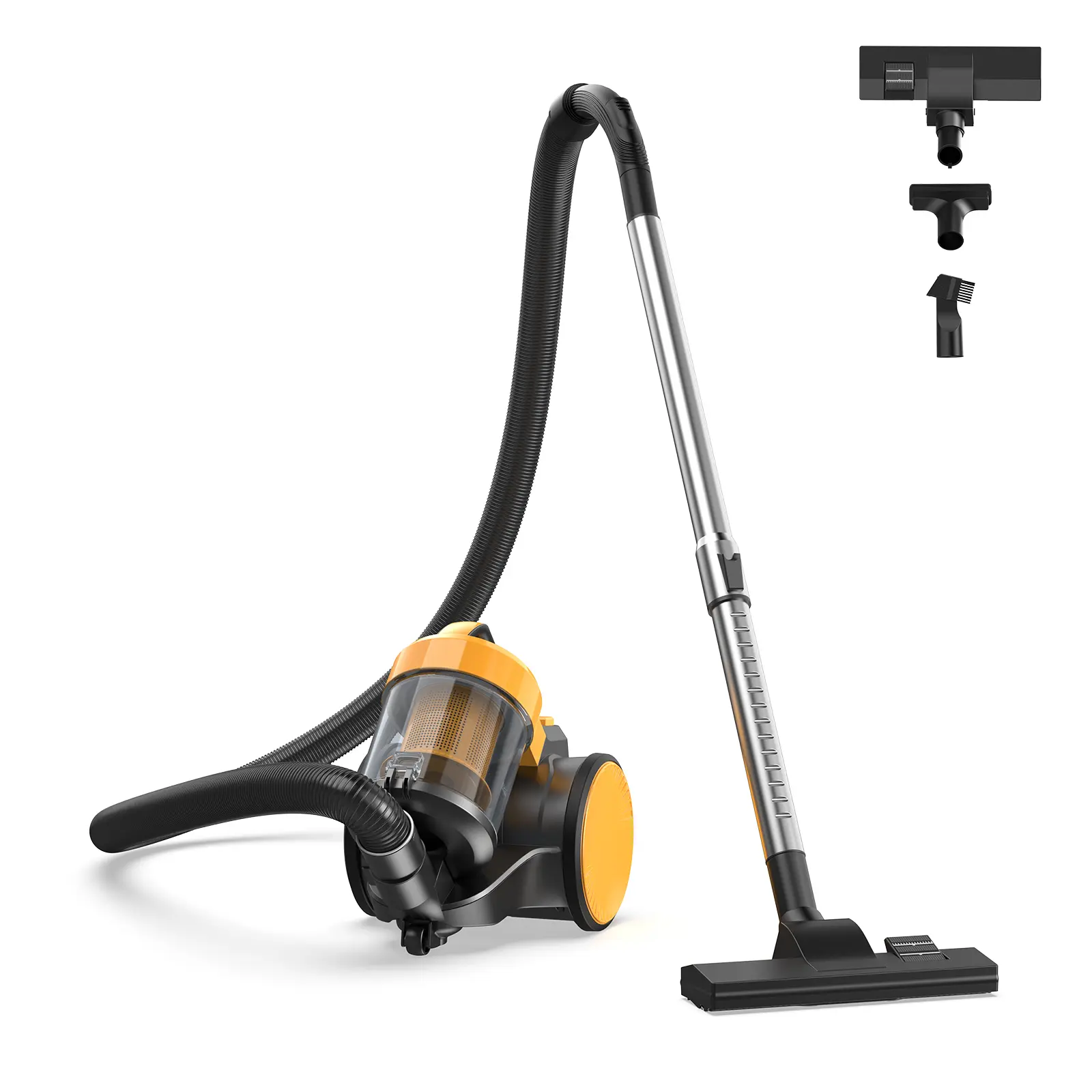 Bagless Cylinder Canister Vacuum Cleaner - 16KPa Suction, 1.8L Large Dust Cup, 80dB Quiet Operation, 9LBS Lightweight, Overheat Protection for Carpet, Hardwood Floors & Pet Hair