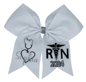 Personalized Nurse RN Graduation Cap Bow