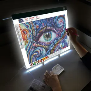 LED Copy Board, A2/A3 Light Pad Kit - Stepless Dimmable Light Box, Diamond Painting Light Board with Top Clip, Portable Light Pad for Tracing Painting, Calligraphy, Watercolor, Birthday Gifts