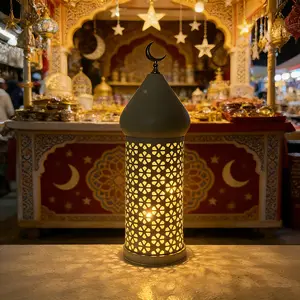 Metal Light Transparent Glass Moroccan Style Hanging Lanterns Creative Wedding Home Tabletop Decoration Birdcage Lantern Candle Holders for Ramadan Decorations,Small 3.86in x 12.4in valentine's day decor