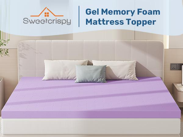 Mattress Toppers Memory Foam,Bed Topper Pad Cooling Gel Infused Soft Comfy Padding Breathable for Sleeper Sofa Couch RV Camper, CertiPUR-US Certified, Beds/Sofas/Couch, Gel Infusion