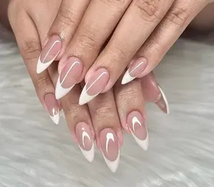 French Tip Press On Nails, Gel Nails, Gift for Her