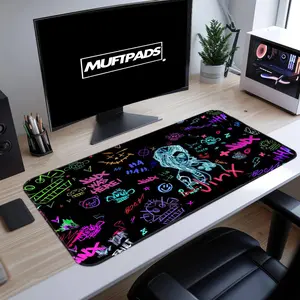 Jinx Arcane Desk Mat, League Of Legends Jinx Game Mouse Pad, Keyboard Mat, Arcane Video Game Desk Mat For Office, Gift For Gamer