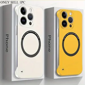 Ultra Slim PC Frameless Matte Phone Case For iPhone 17 16 15 14 13 12 11 Pro Max 15 16 Plus Magnetic Hard Cover Cases