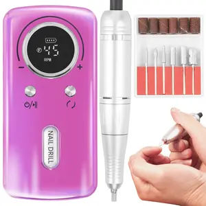 SAVILAND Professional Nail Drill Kit: 45,000 RPM Rechargeable Electric Nail File, Portable E-File Machine for Removing Acrylic and Gel Nails, Ideal for Salon and Home Manicure & Pedicure