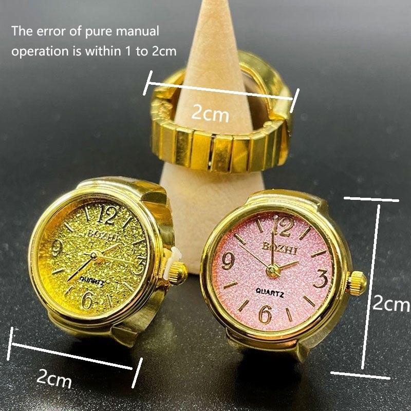 A finger ring watch is a fashionable accessory that can show the time light luxury high-end mini waterproof and creative as a gift adorable birthday fun
