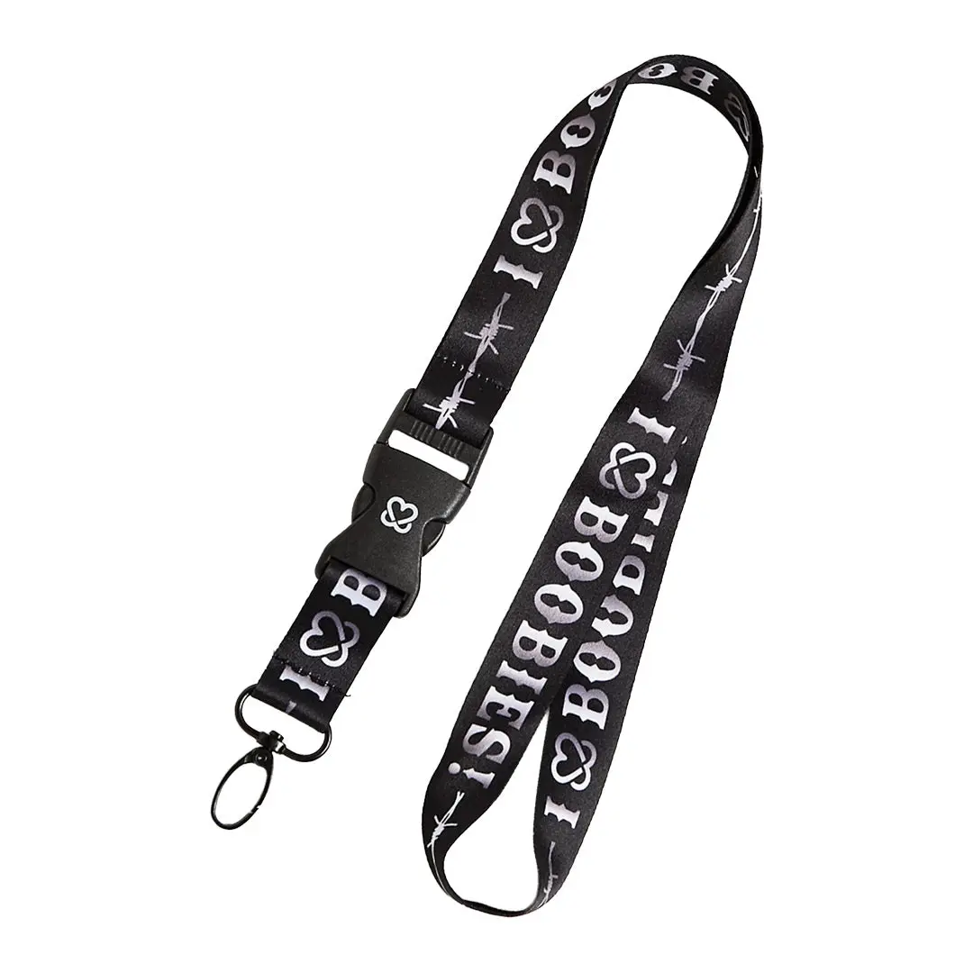 i love boobies! Lanyard - Barbed Night (Black / White)