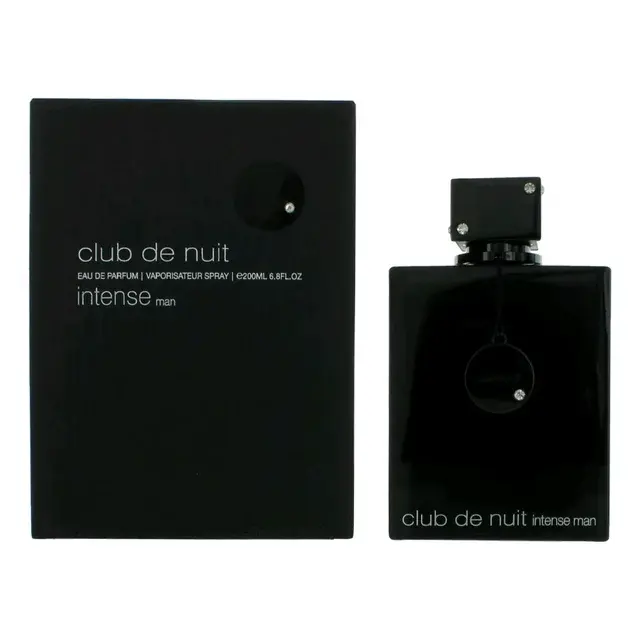 Armaf Men's Club de Nuit Intense Eau de Parfum Spray - 6.8 fl oz Long Lasting, Aromatic Citrusy, Woody Citrus Fragrance with Citrusy Musky Scent, EDP Spray, 6.8 Fluid Ounces