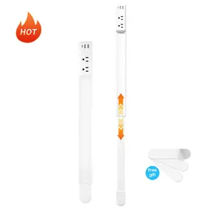 Electrical Outlet Extender Stick - Features USB-A, USB-C and 2 AC Outlets, Rotates 180° Access Hard-to-Reach Outlets, Extends 22"-34", Wall Plug Power Socket Expander Nightstands, Sofa, Desks and More