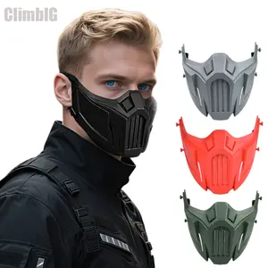 Cyberpunk Tactical Mask Full Face | Breathable with Visor | For Airsoft Paintball Gel Blaster Halloween Cosplay