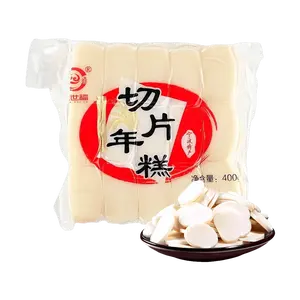 YUANSHIFU Sliced Nian Gao Rice Cake 400g - Authentic Ningbo Specialty, Versatile for Stir-Frying, Soups & Hot Pot - Ready to Cook Chinese Rice Cakes