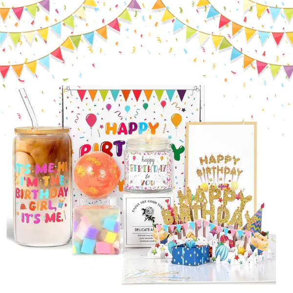 Birthday Gift Basket for Women & Teen Girls – Unique Birthday Gifts for Her, Best Friend, Sister, Daughter, Coworkers, Bestie & Family