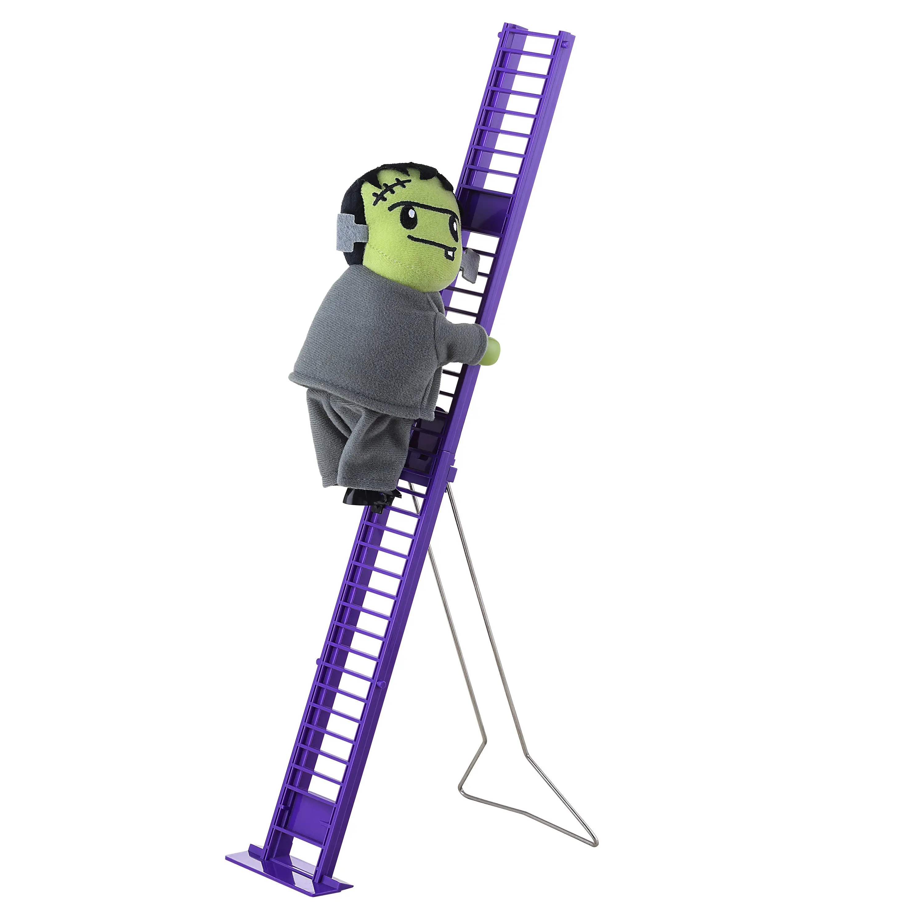 17" Tall Animated Frankenstein Statue - 7" Wide, 4.5" Deep, Spooky Ladder-Climbing, Halloween Decoration, Home Decor Room Accent Piece, Indoor