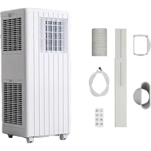 Portable Air Conditioners, Cool up to 350 Sq. Ft, 8,000 BTU 3-in-1 Movable AC for Bedroom with Dehumidifier, Fan, Sleep Mode, 24H Timer, Remote Control, and Window Installation Kit Included