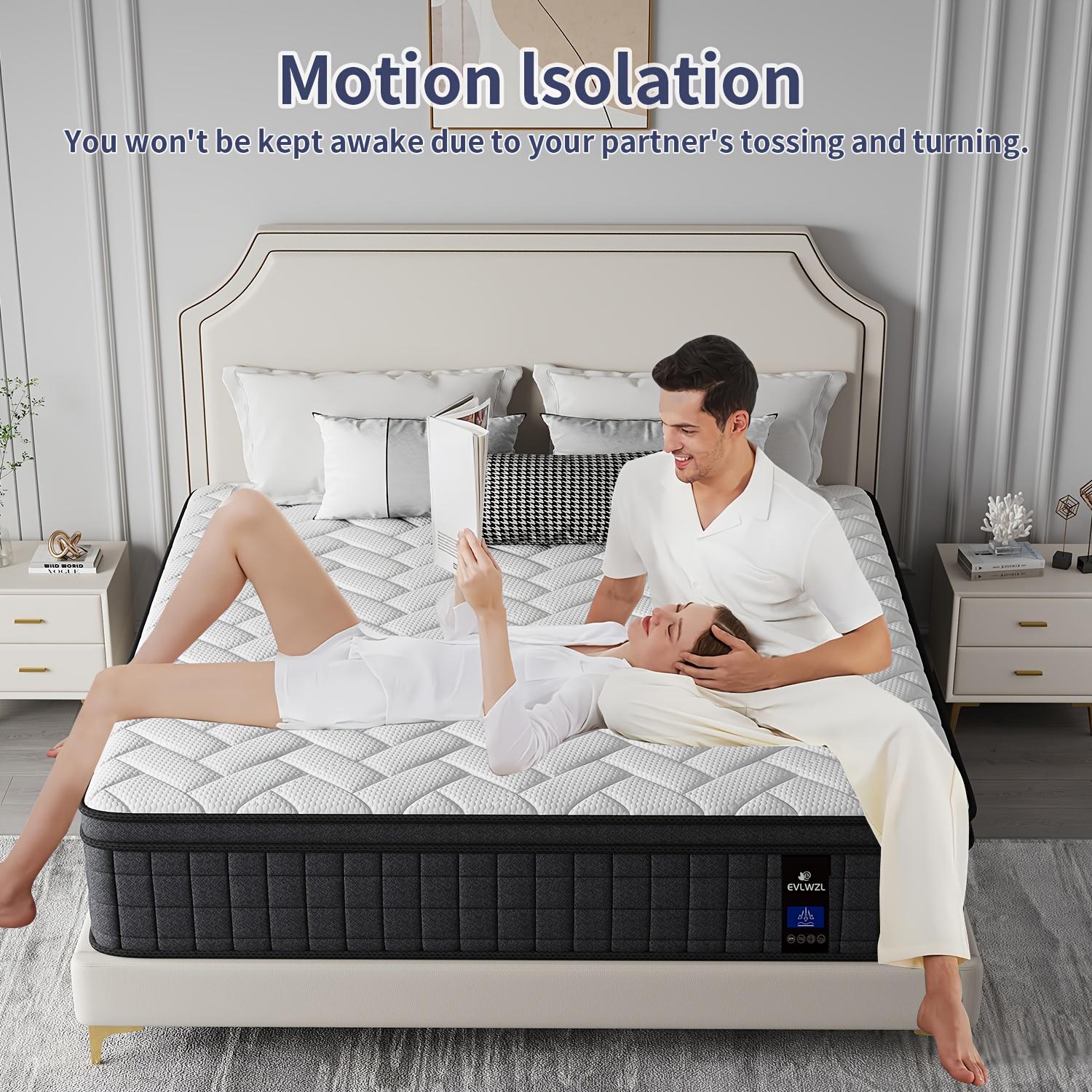 10INCH/12INCH -Twin/Queen/King Size Mattress, Premium High Quality Deep Sleep Firm Mattress Extra Lumbar Support, Memory Foam Hybrid Euro Top Luxury Mattress, Individually Wrapped Pocket Coils And Motion Isolation