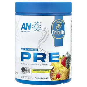 AN Supps Pre-Workout, Zero Caffeine, Pineapple Strawberry, 13.75 oz (390 g)