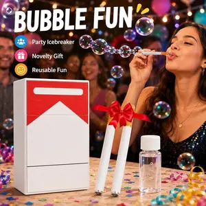 Funny Bubbles Blower with Empty Bottle, Bubbles Blower Relax Funny Mini Stress Relief Reliever & Recyclable, Novelty Style Relaxation Perfect for Parties, Gags, and Lighthearted Entertainment as Birthday or Party Gift Ideas, Bubble Blower Sticks