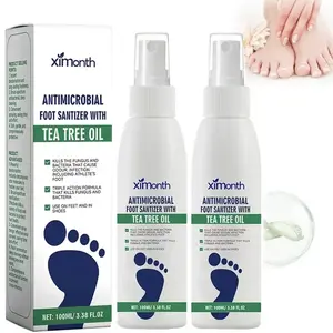 (3 bottles)Tea Tree Oil Foot Spray - Plantar Moisturizing Deodorant for Odor Control&Dry Feet Care,Natural Sanitizer with Antifungal Properties,Ximonth Clear Sanitizer Spray,for Foot&Shoe Freshness Moisturizer Hydrate Moisture Dry Foot care fungal