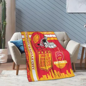 Personalized Football Throw Blanket 60×50 Rugby Soft Lightweight Blanket Gifts foR Football Fans