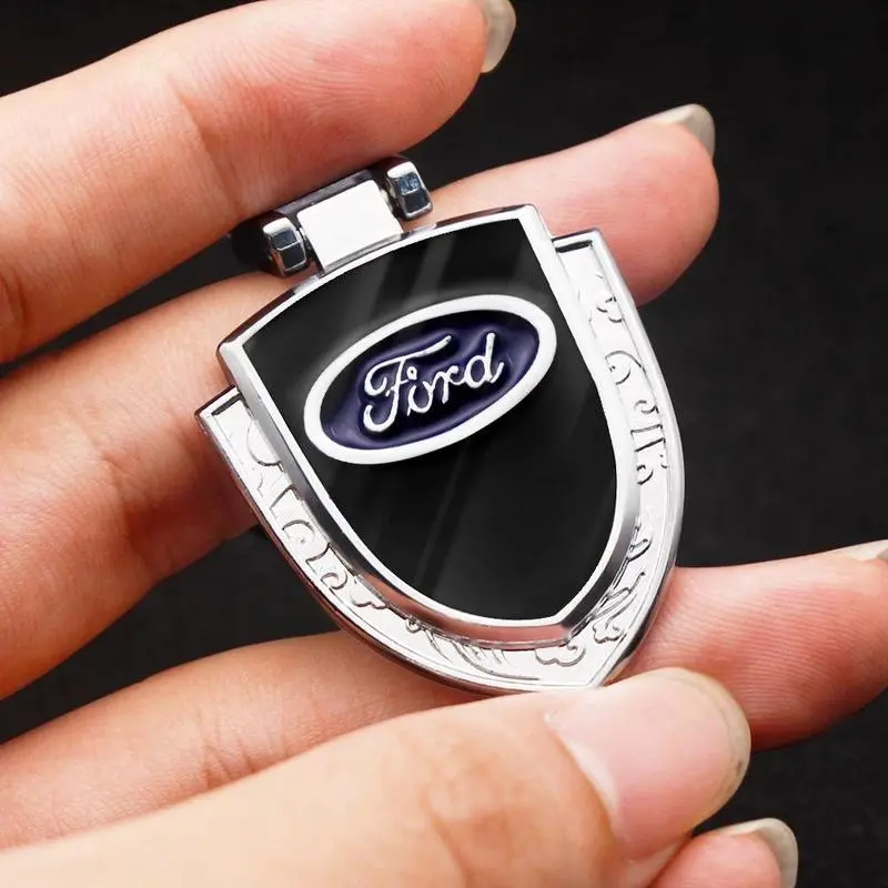 Ford Car Logo Keychain Parking Key, 3D Metal Shield Design, Men's Gift Accessory, Fits Focus/mondeo/kuga/ranger/f-150/c-Max/escort/mustang/explorer, Car Key Chains
