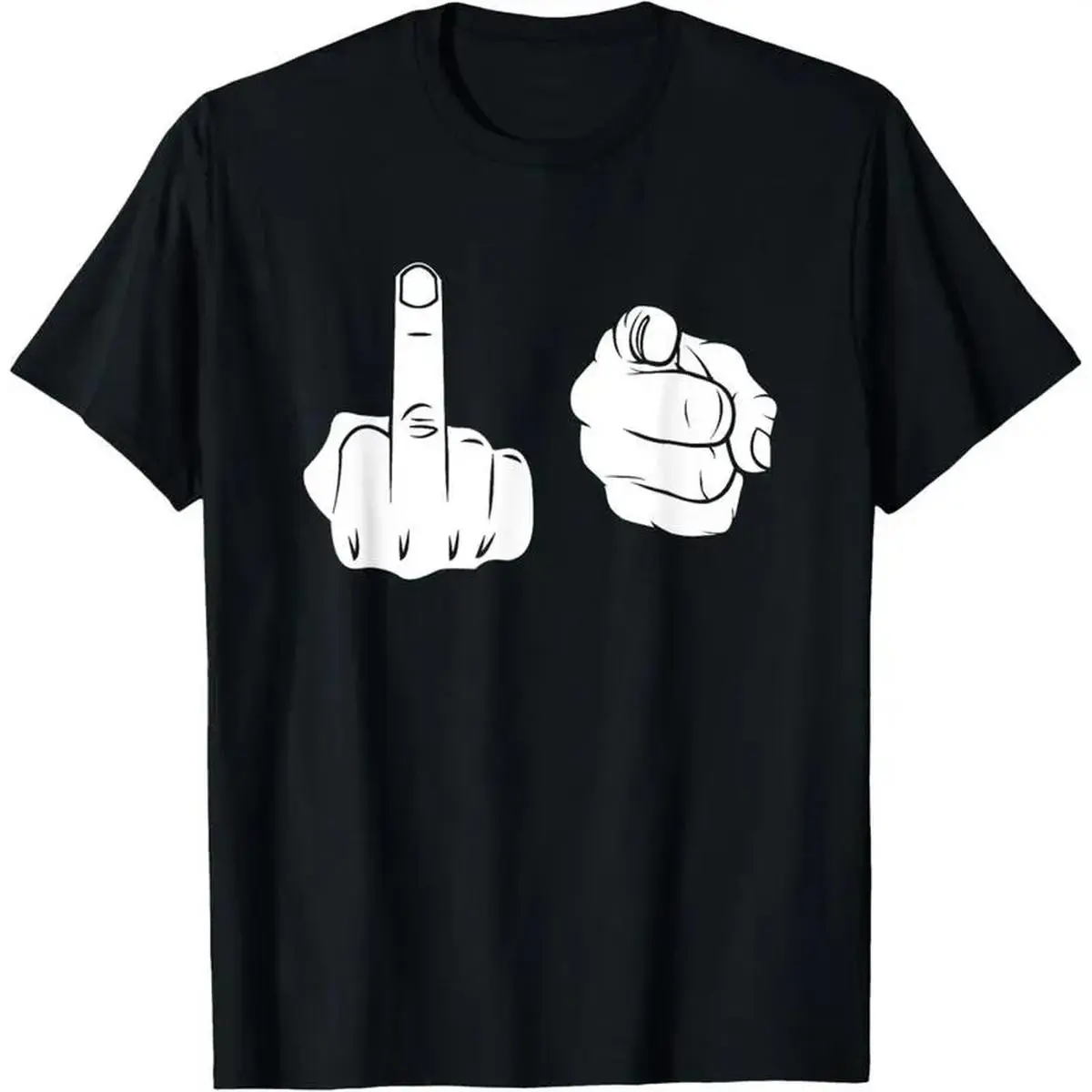 Fuck-You Shirt Middle Finger Pointing Fuk You Tee F.uck You T-Shirt Made In USA