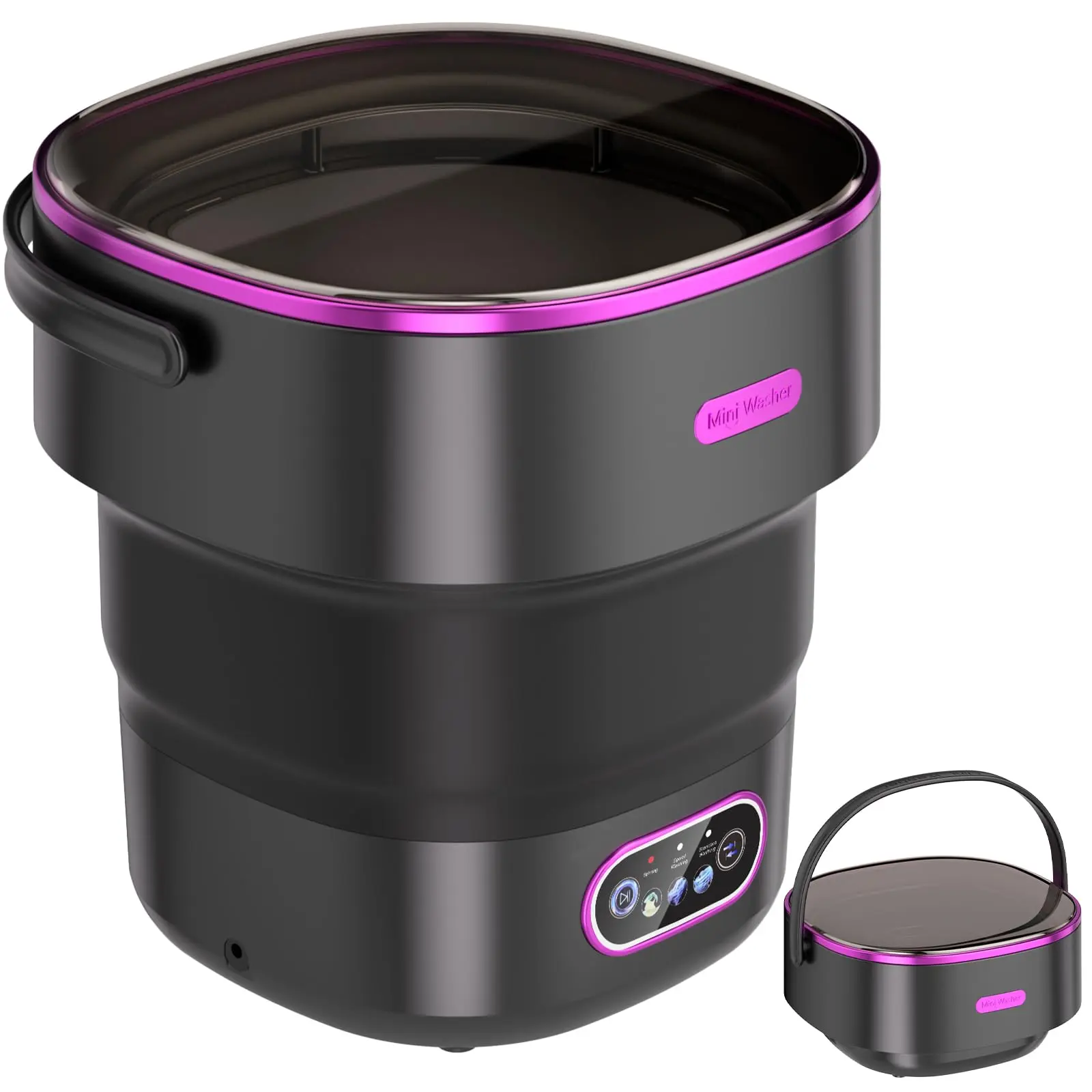 Portable Washing Machine, Foldable Mini Washer with Spin Dry, 3 Modes for Travel, Camping, Dorm, Baby Clothes & Underwear