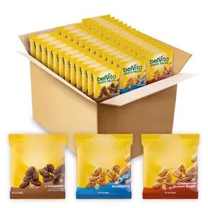 belVita Bite Size Snacks Variety Pack, Blueberry, Chocolate and Cinnamon Brown Sugar Crunchy Bites, 40 Snack Packs